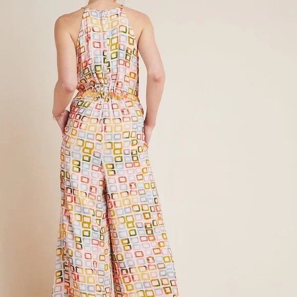 NWT Conditions Apply Anthropologie Watercolor Jumpsuit